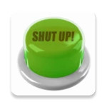 shut up button android application logo